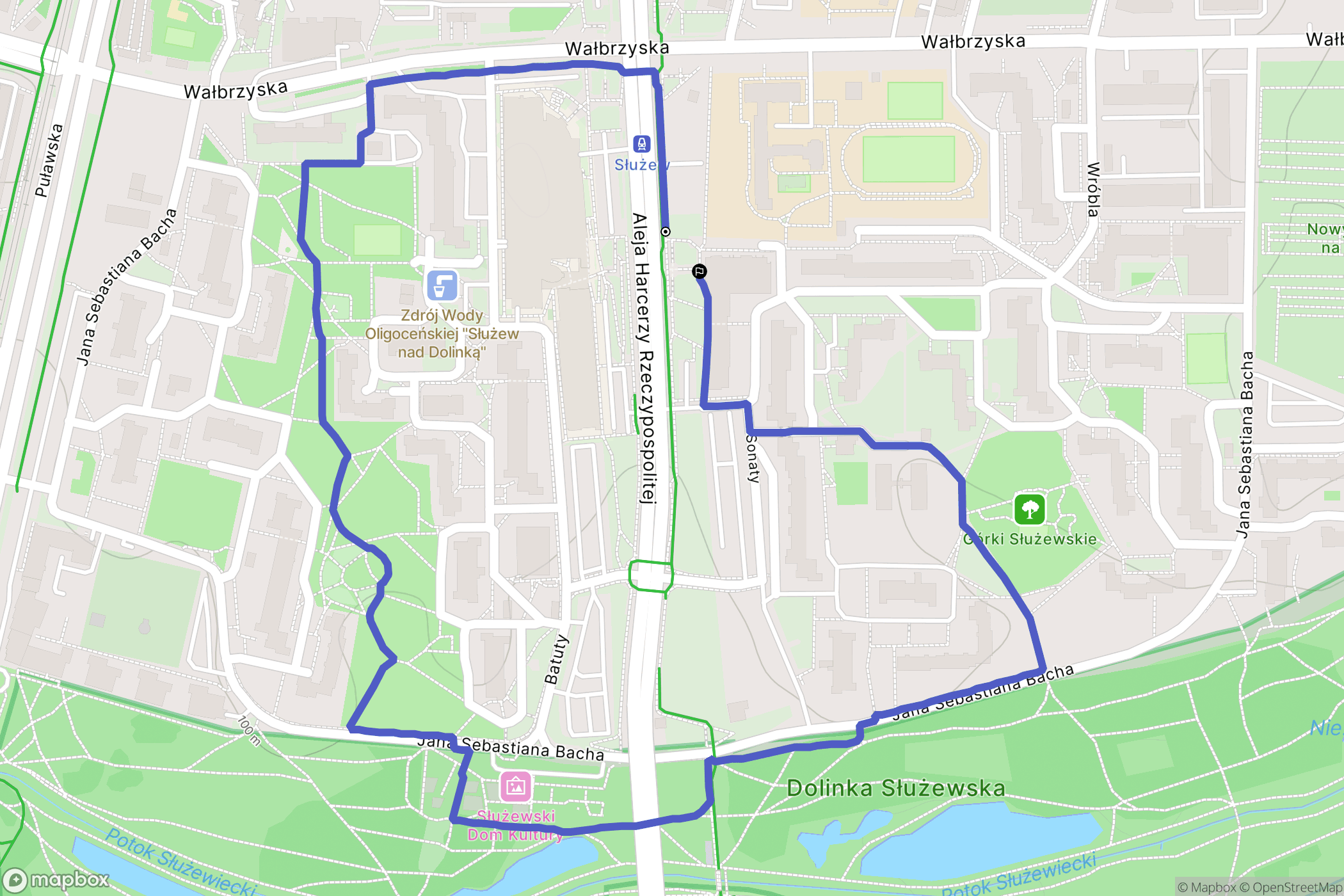 Warszawa: mapa trasy - Poland