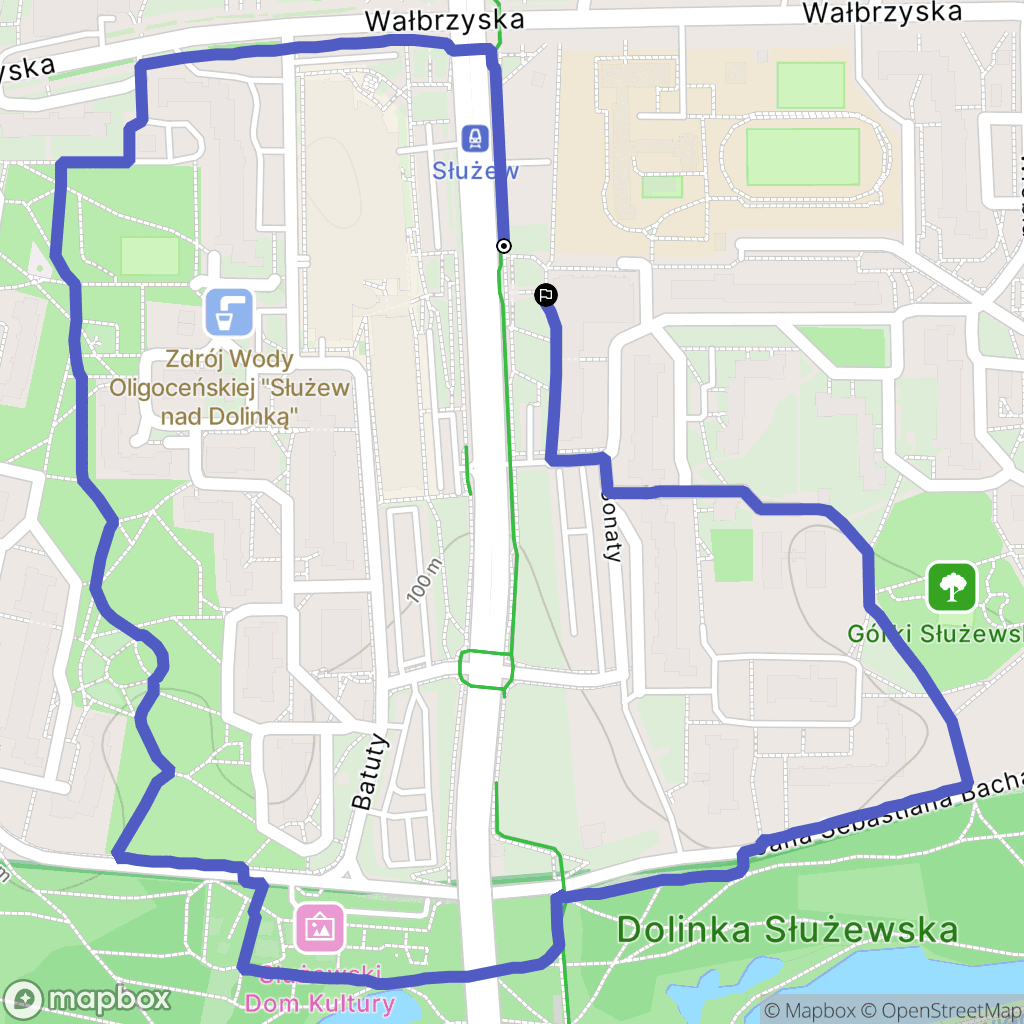 Warszawa: mapa trasy - Poland