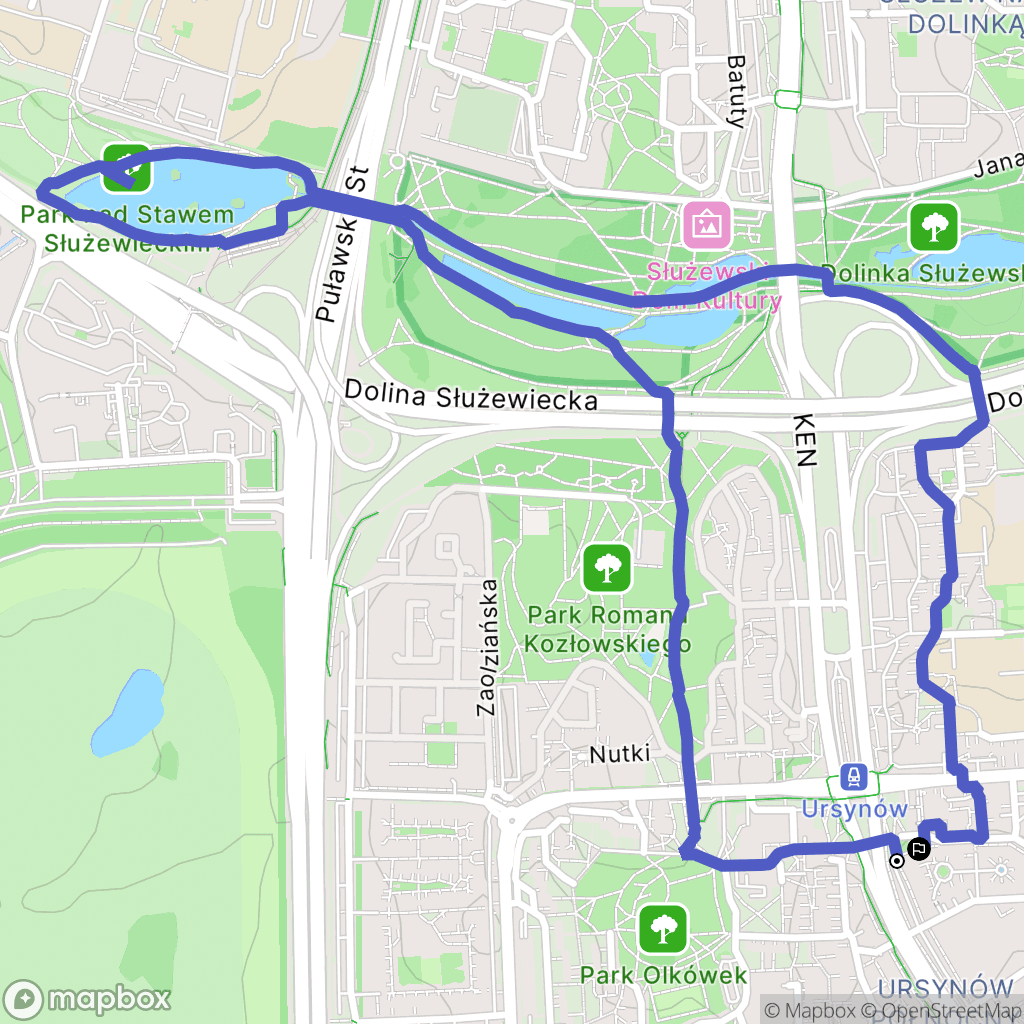 Warszawa: mapa trasy - Poland