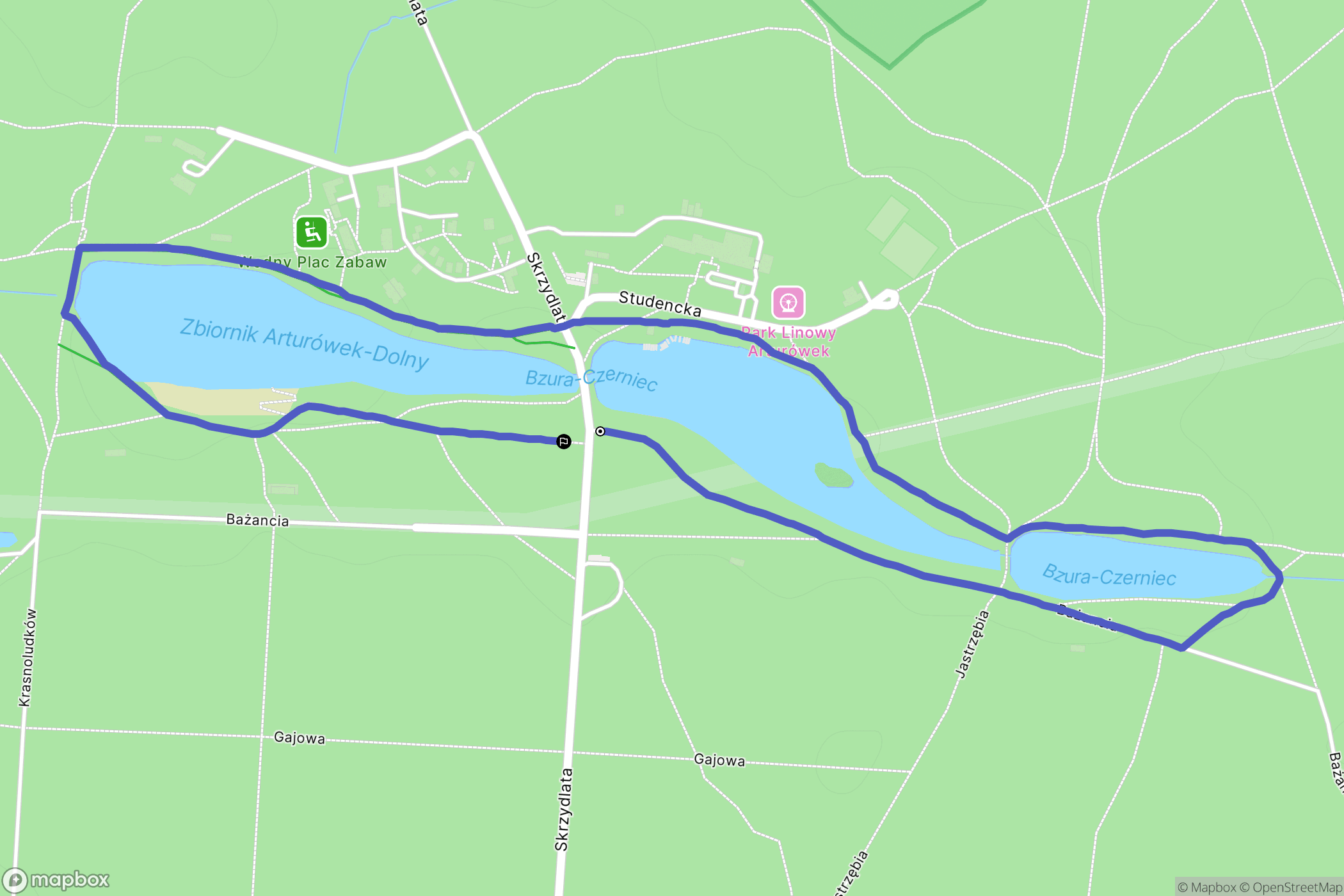 Łódź: mapa trasy - Poland