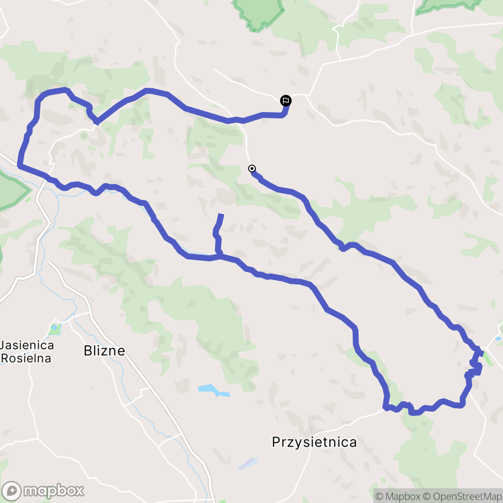 Golcowa: mapa trasy - Poland