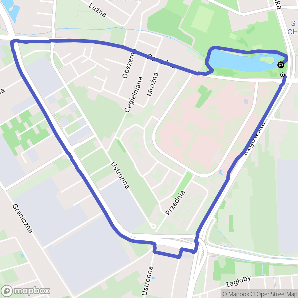 Łódź: mapa trasy - Poland