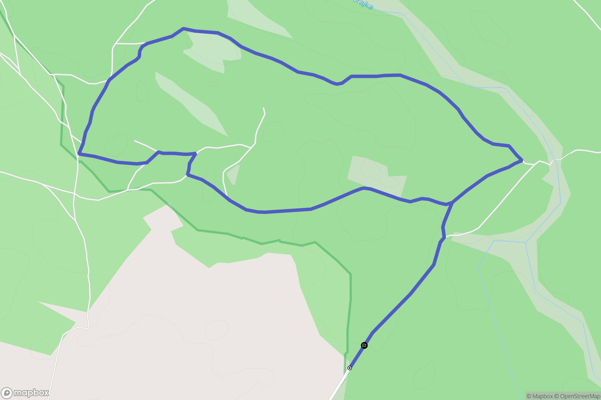 Kajetanówka: mapa trasy - Poland