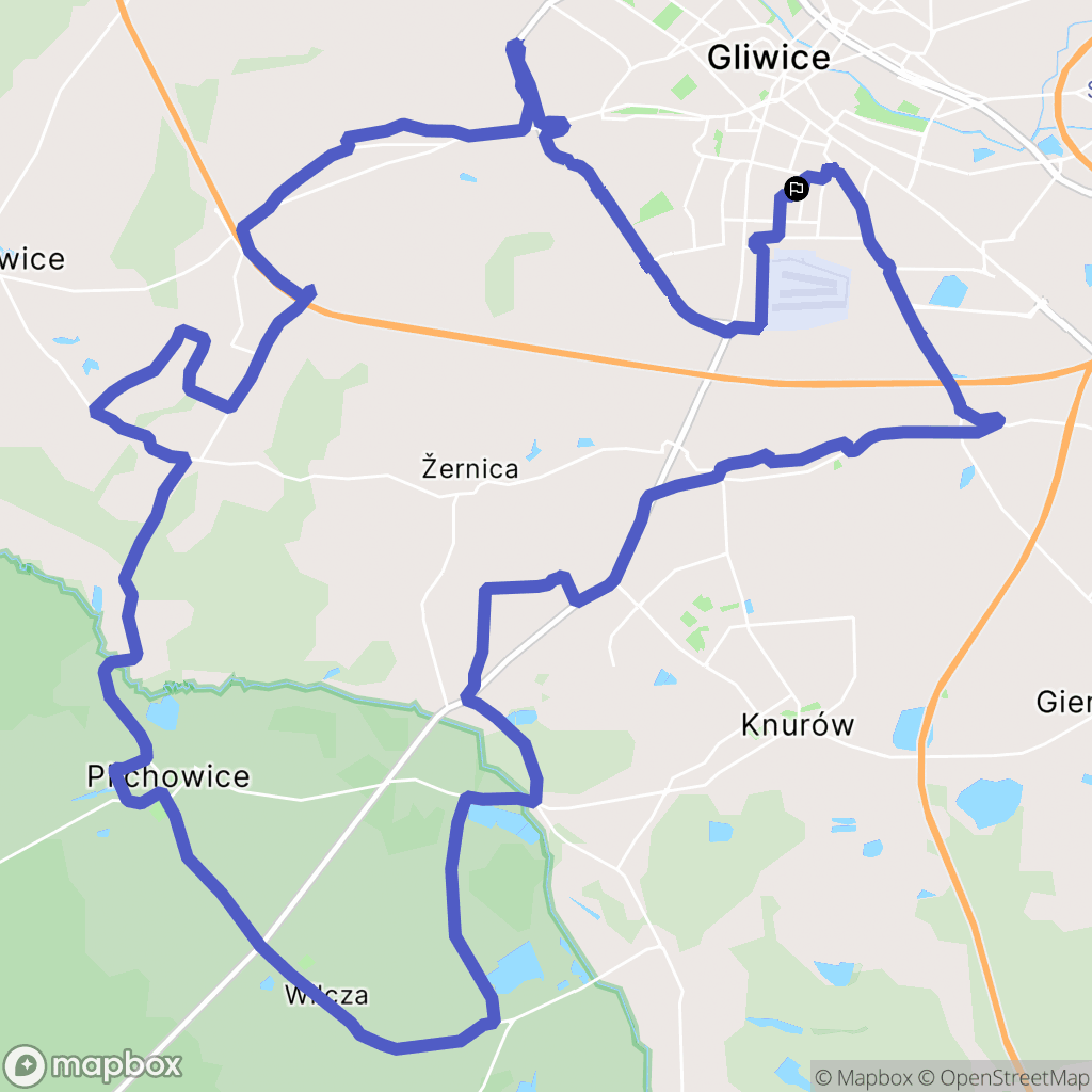 Gliwice: mapa trasy - Poland