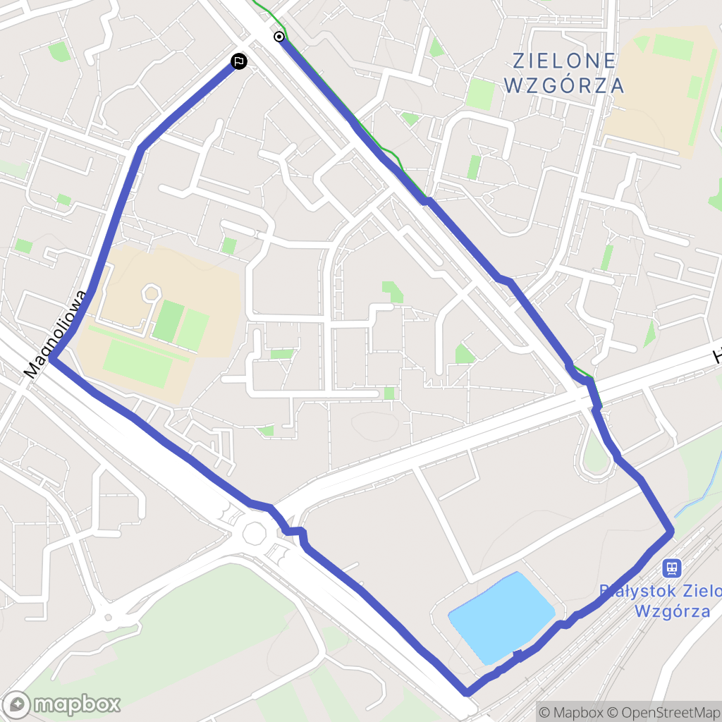 Białystok: mapa trasy - Poland