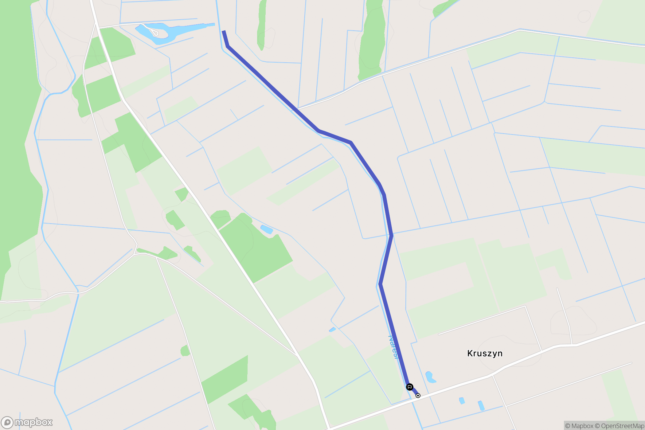 Kruszyn: mapa trasy - Poland