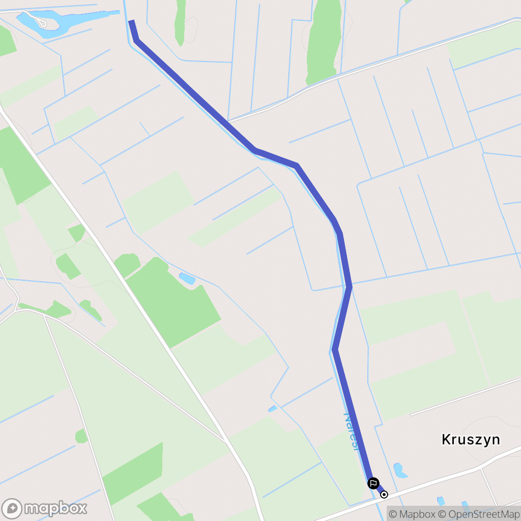 Kruszyn: mapa trasy - Poland