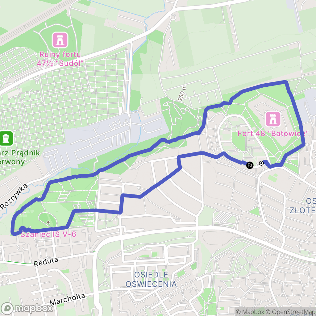 Kraków: mapa trasy - Poland