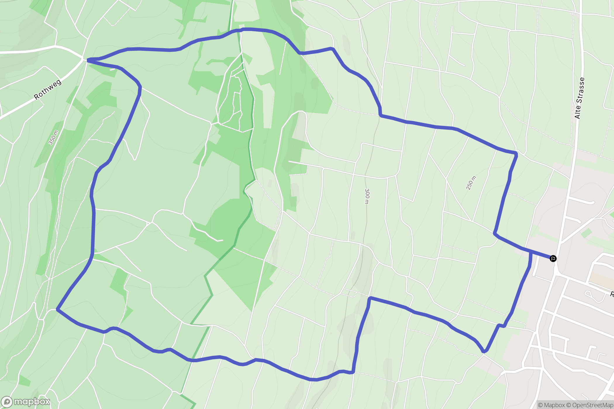 Rouffach : carte du parcours de randonnée - France