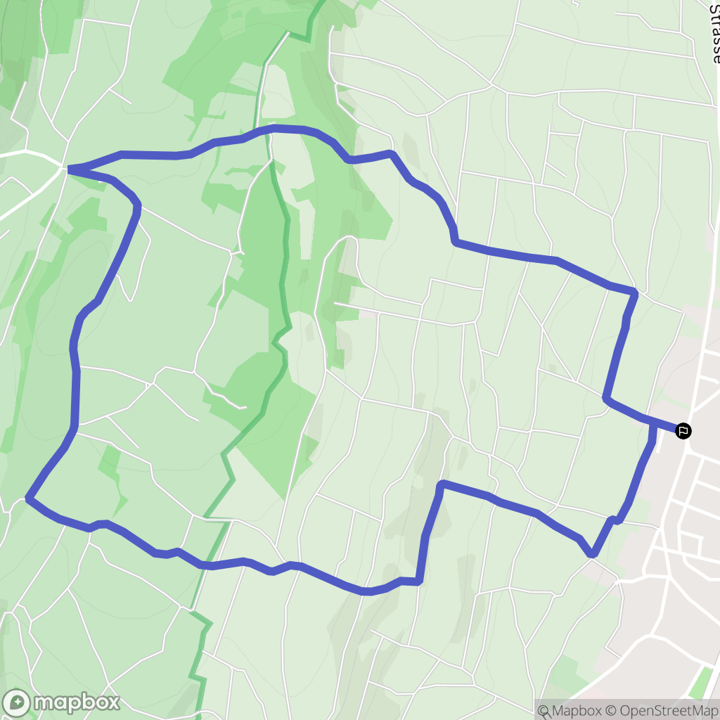 Rouffach : carte du parcours de randonnée - France