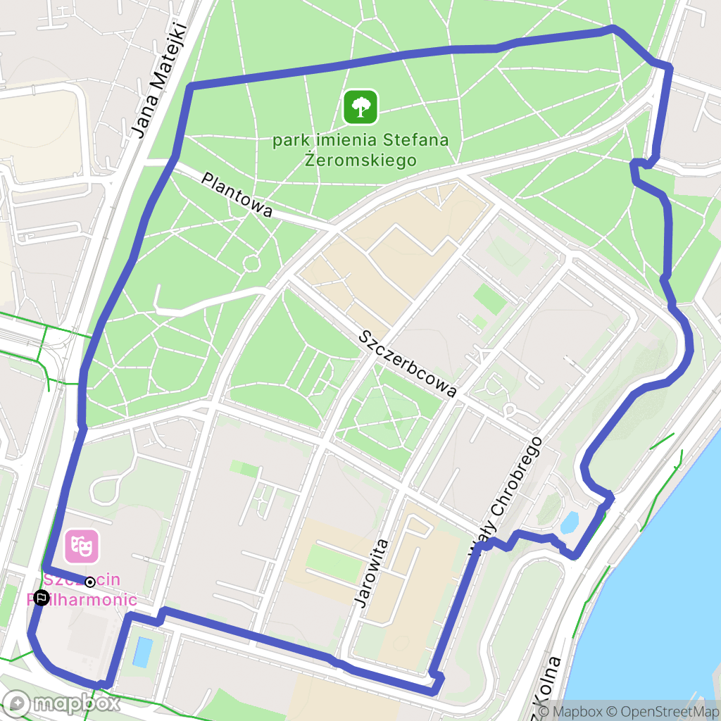 Szczecin: mapa trasy - Poland