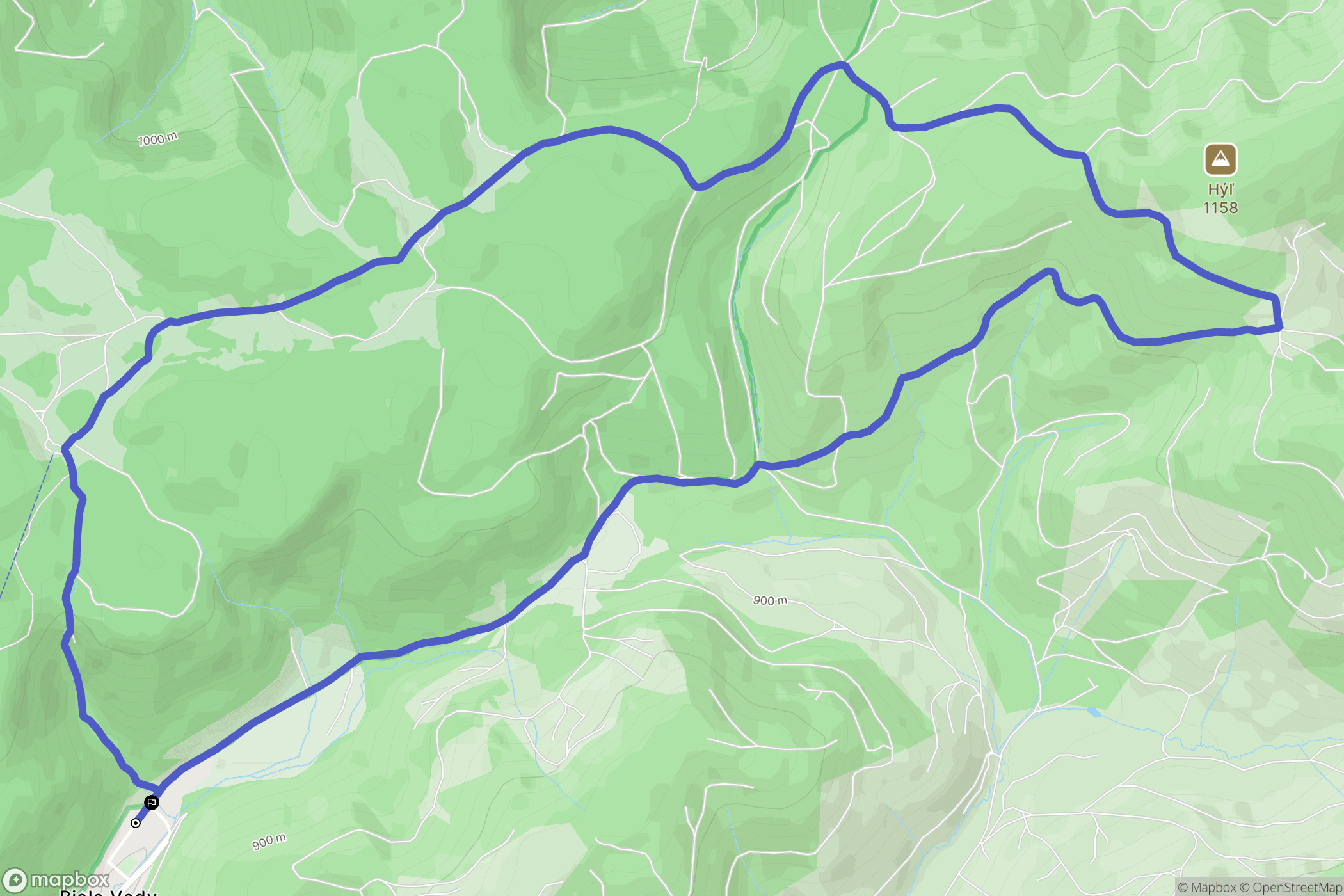 Mlynky: mapa trasy - Slovakia