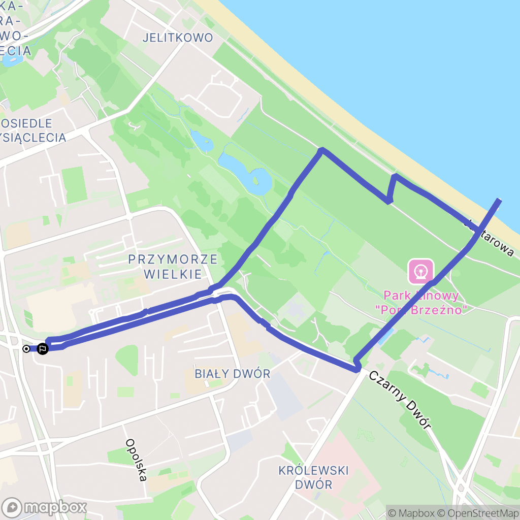Gdańsk: mapa trasy - Poland