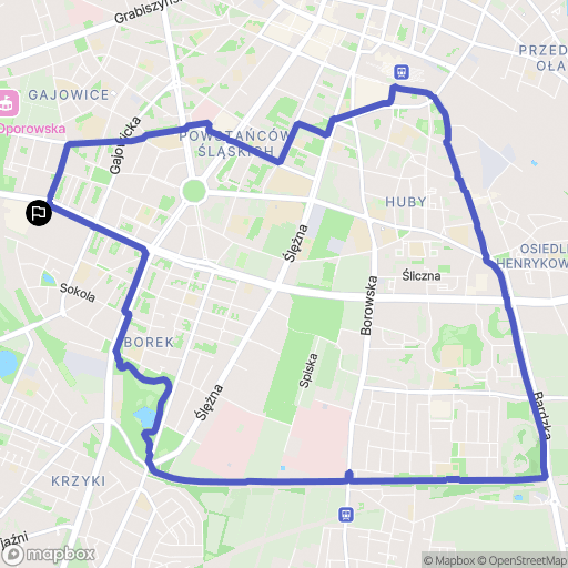 Wrocław: mapa trasy - Poland