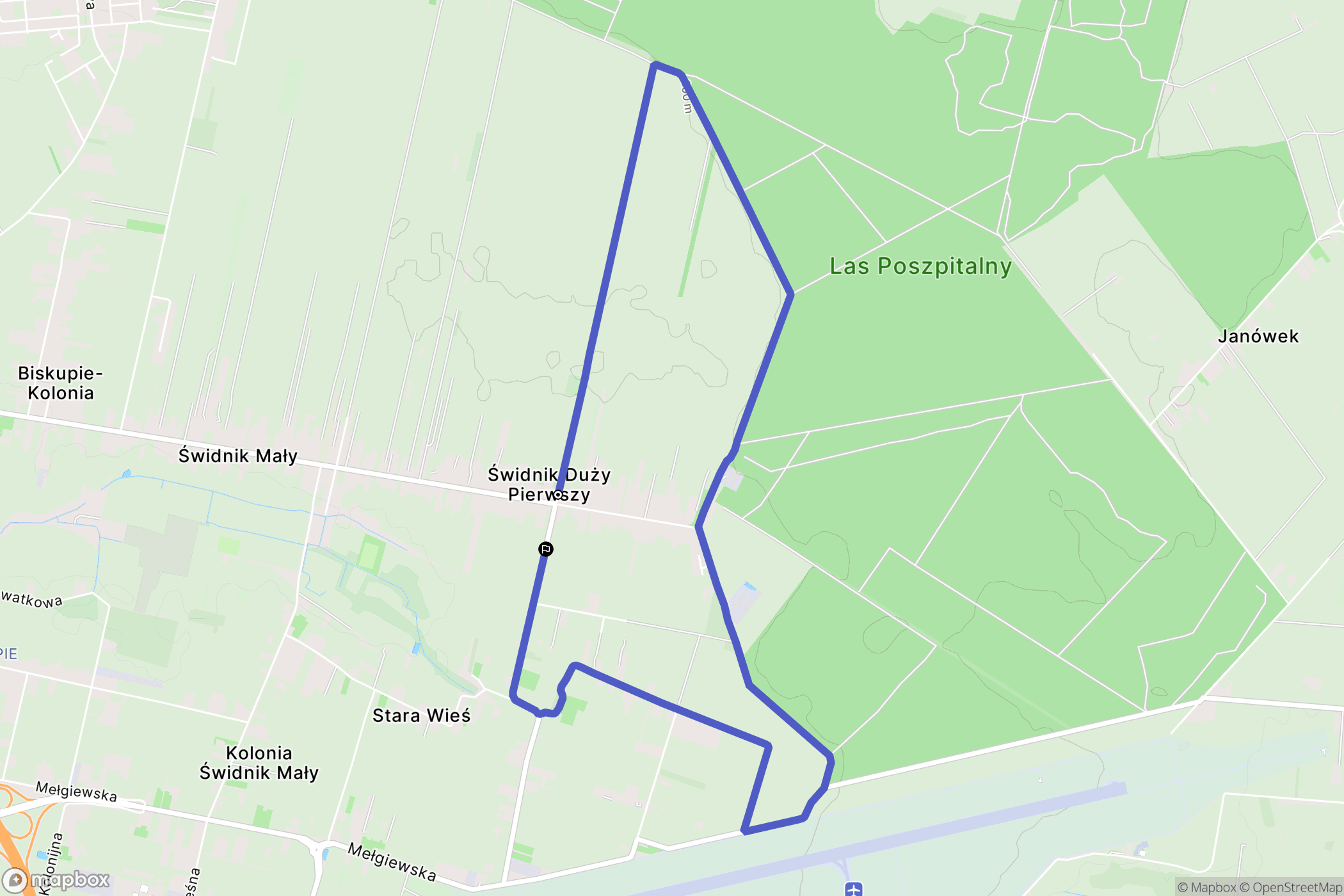 Świdnik Duży: mapa trasy - Poland