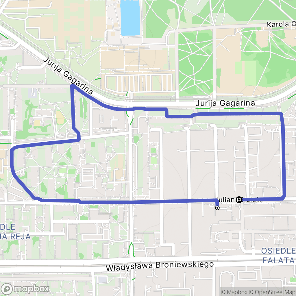 Toruń: mapa trasy - Poland