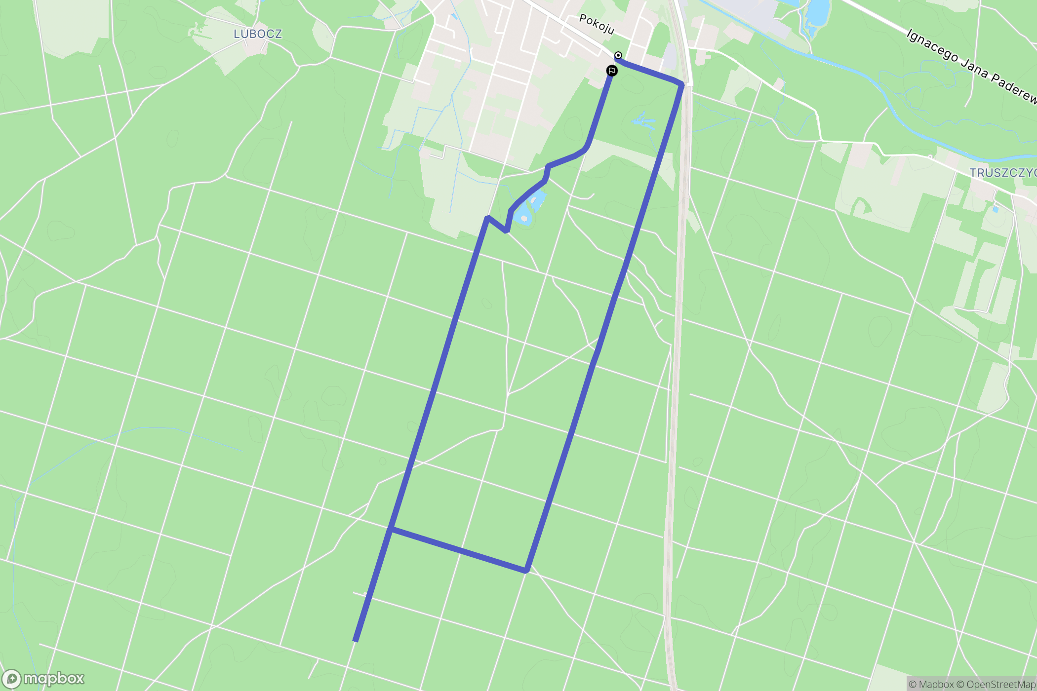Kalety: mapa trasy - Poland