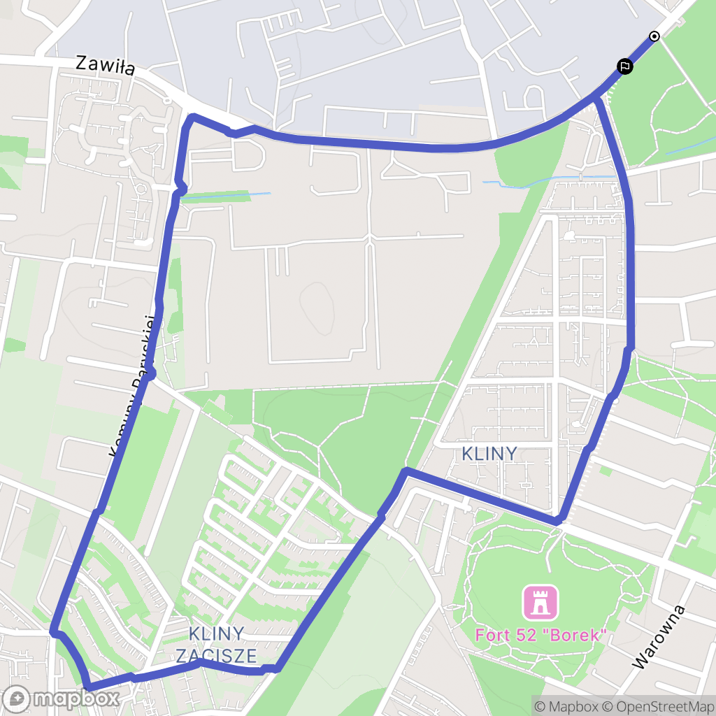 Kraków: mapa trasy - Poland