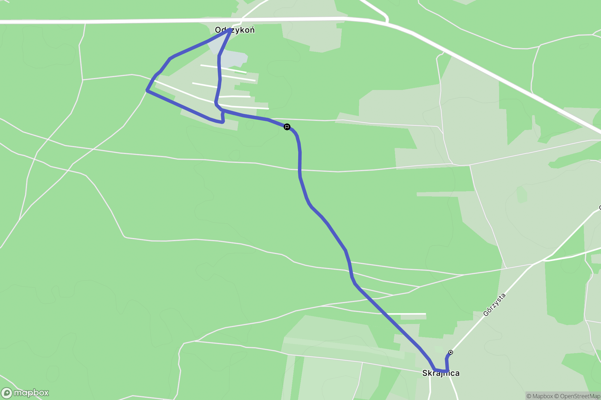 Skrajnica: mapa trasy - Poland