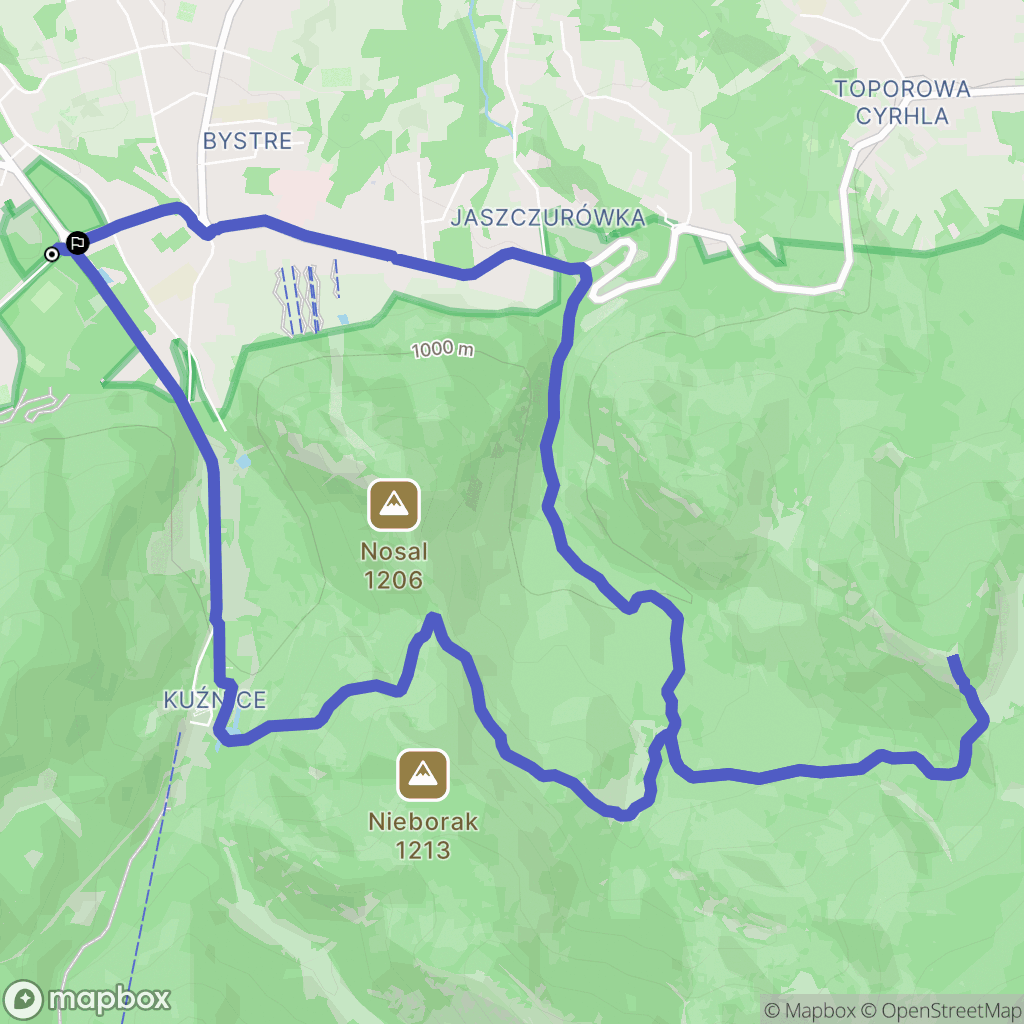 Zakopane: mapa trasy - Poland