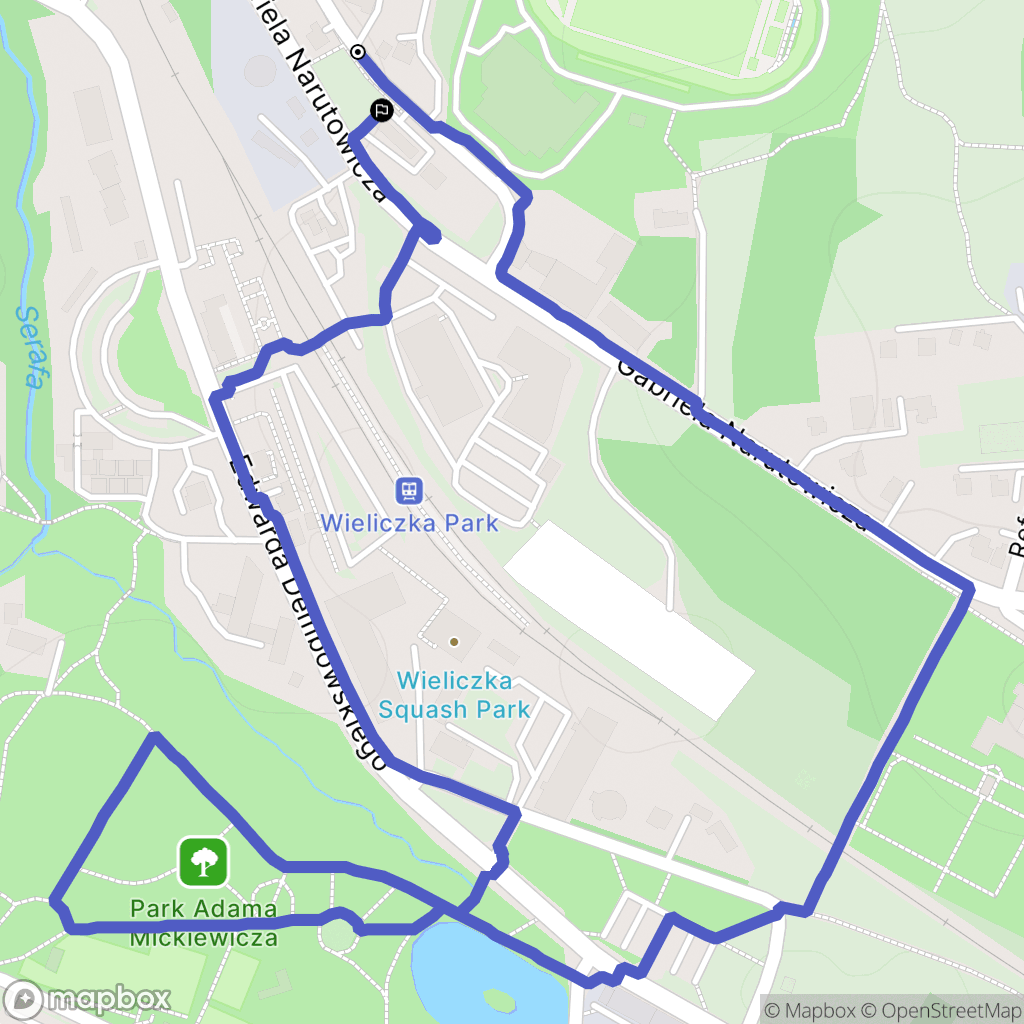 Wieliczka: mapa trasy - Poland