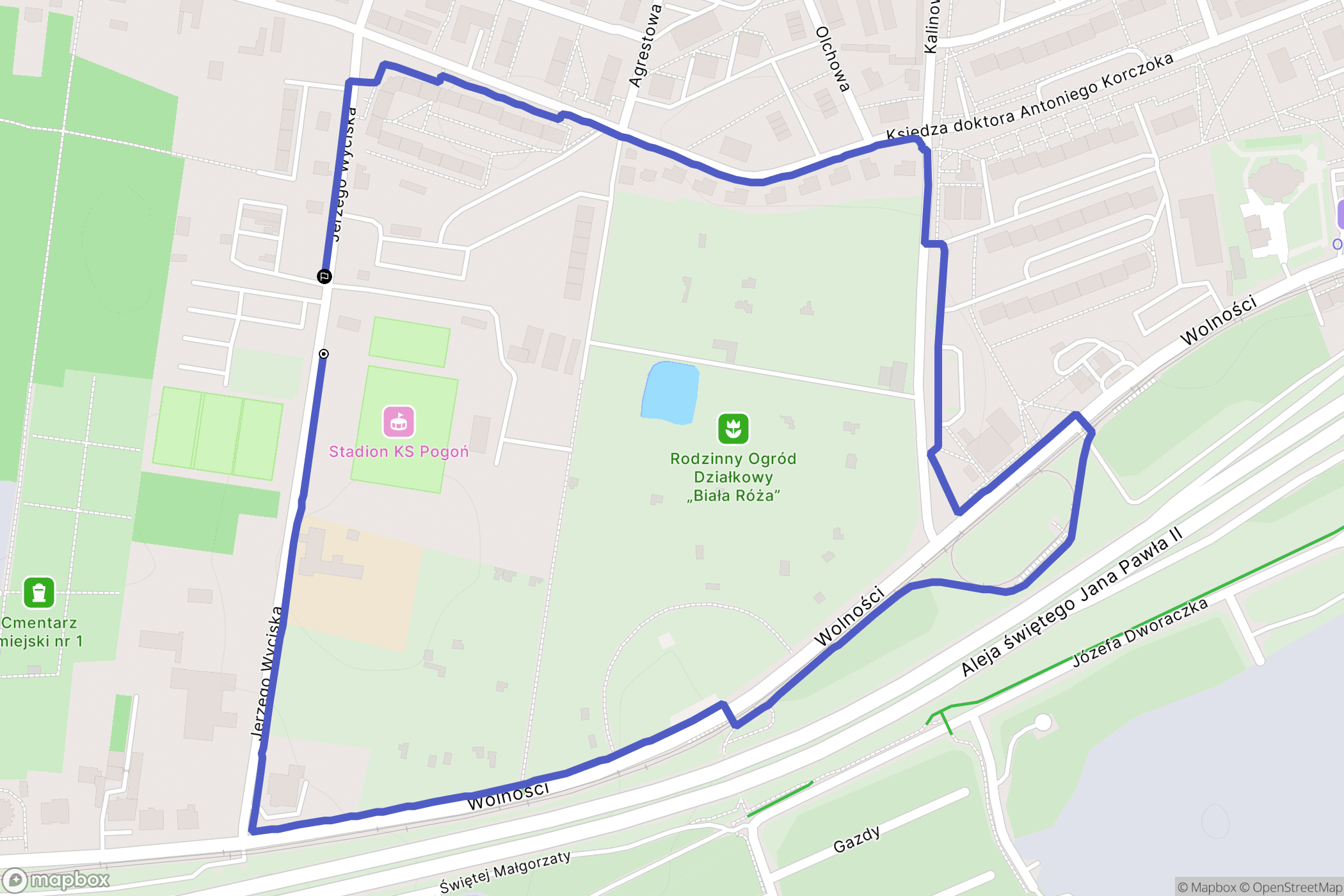 Zabrze: mapa trasy - Poland