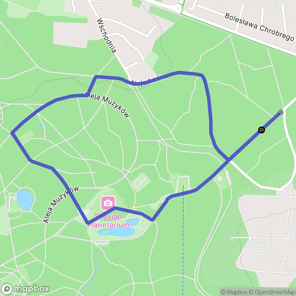 Chorzów: mapa trasy - Poland