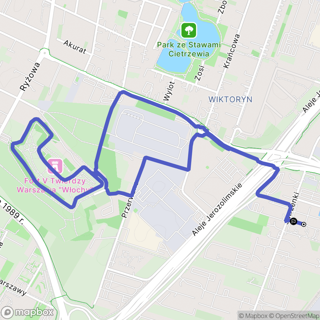 Warszawa: mapa trasy - Poland