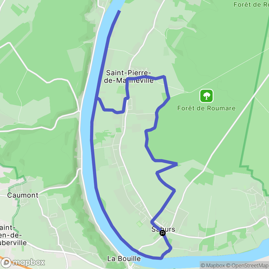 Sahurs : carte du parcours de randonnée - France