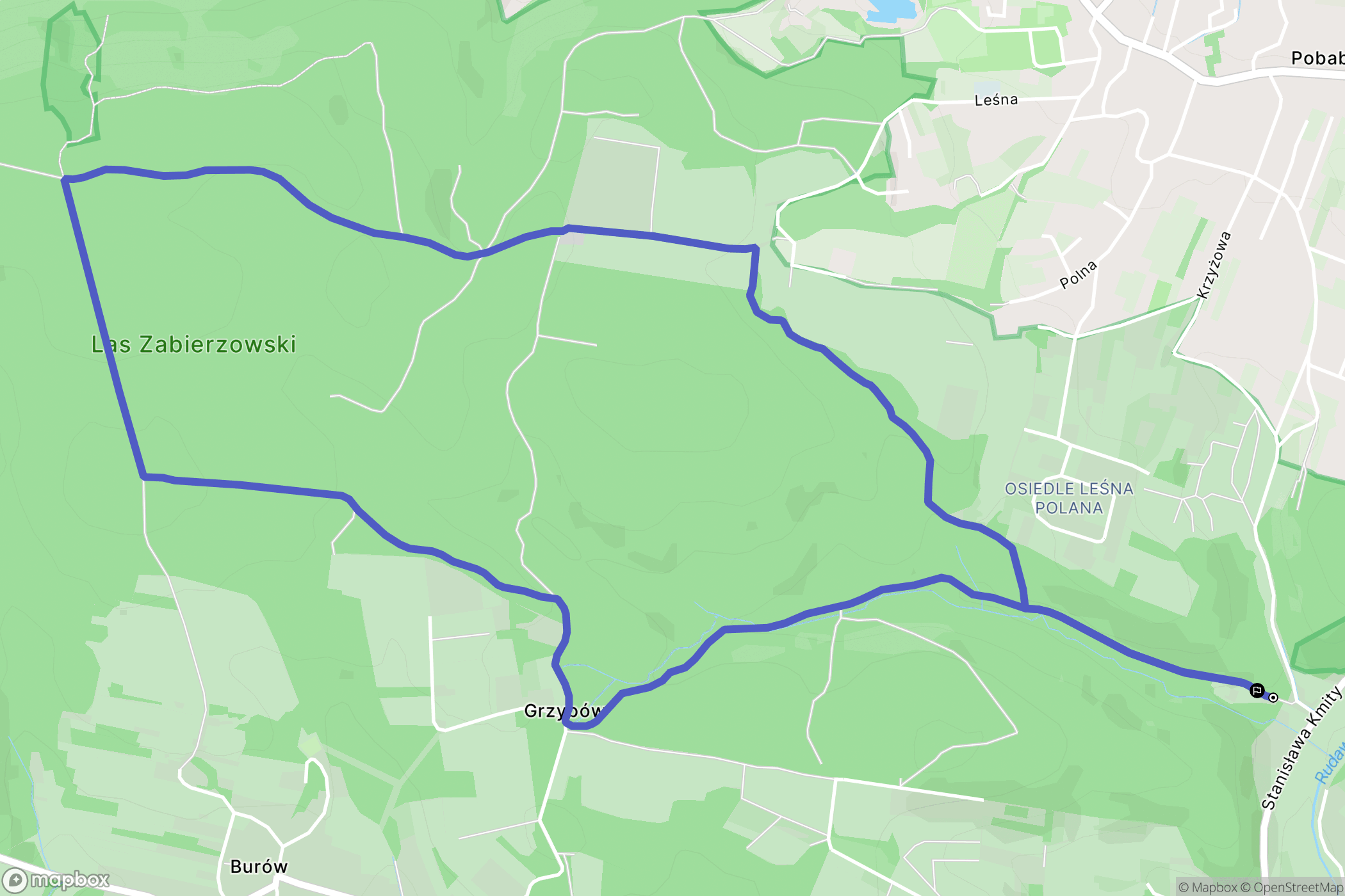 Balice: mapa trasy - Poland