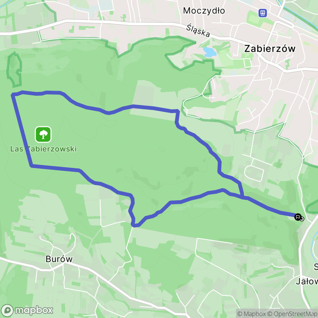 Balice: mapa trasy - Poland