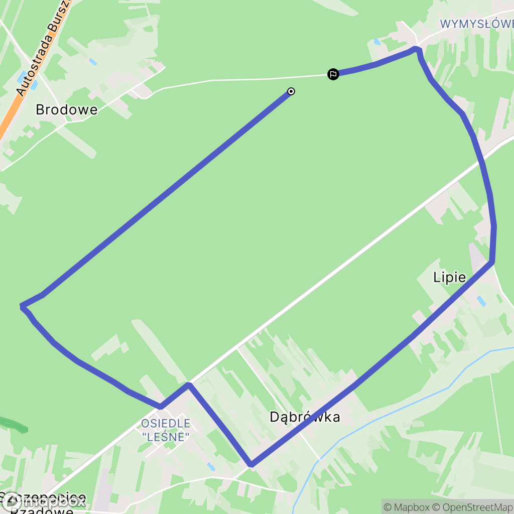 Radomsko: mapa trasy - Poland