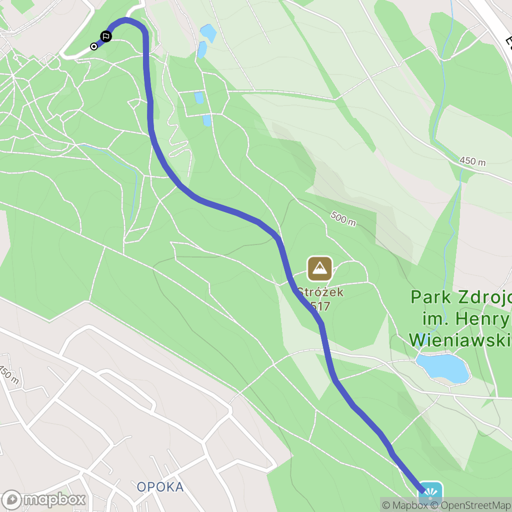Szczawno-Zdrój: mapa trasy - Poland