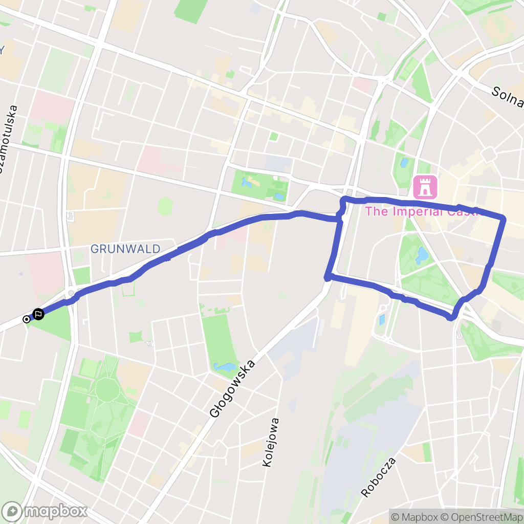 Poznań: mapa trasy - Poland