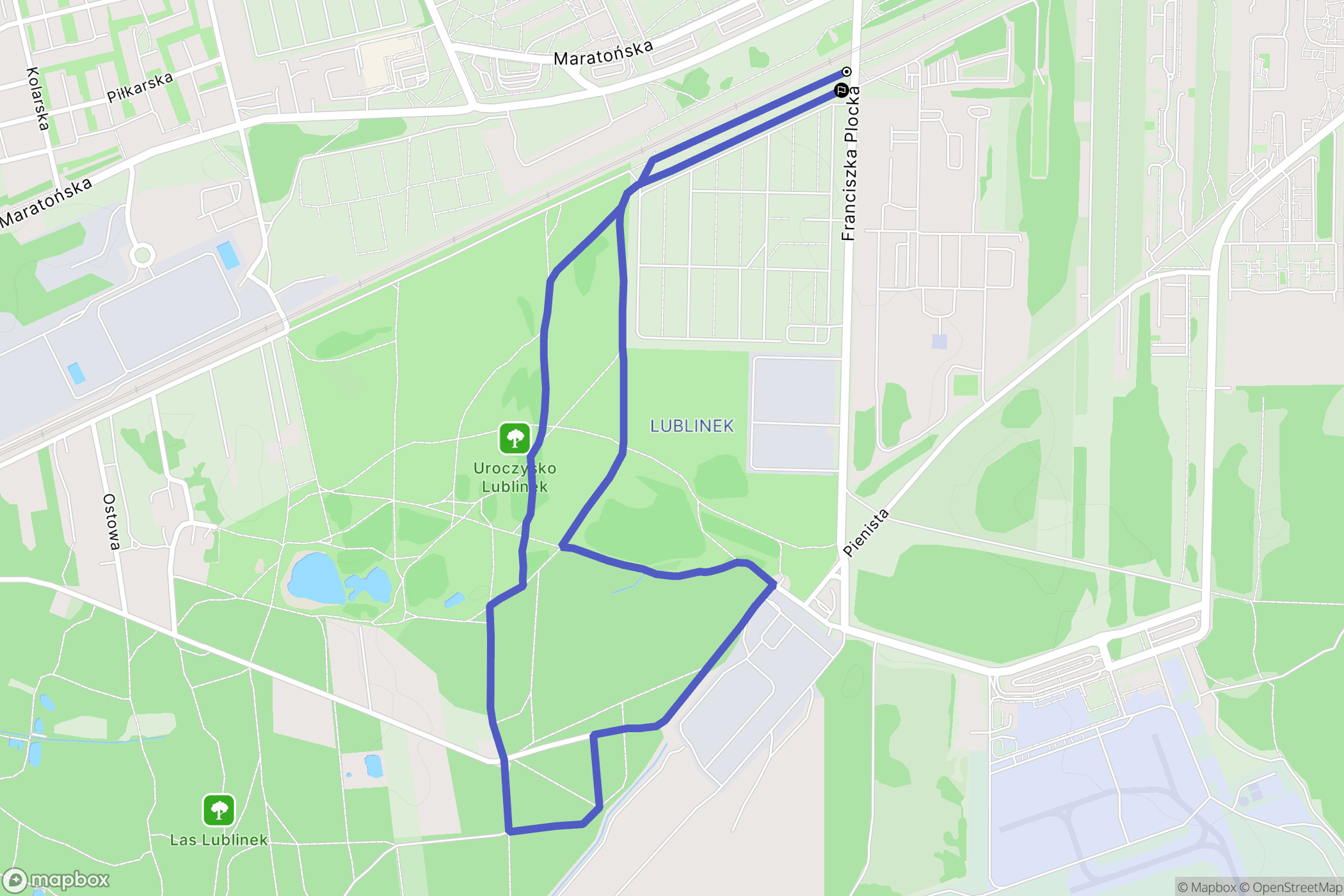 Łódź: mapa trasy - Poland