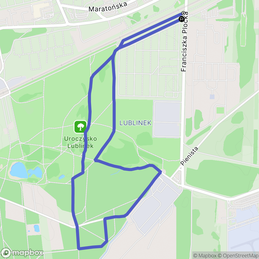 Łódź: mapa trasy - Poland
