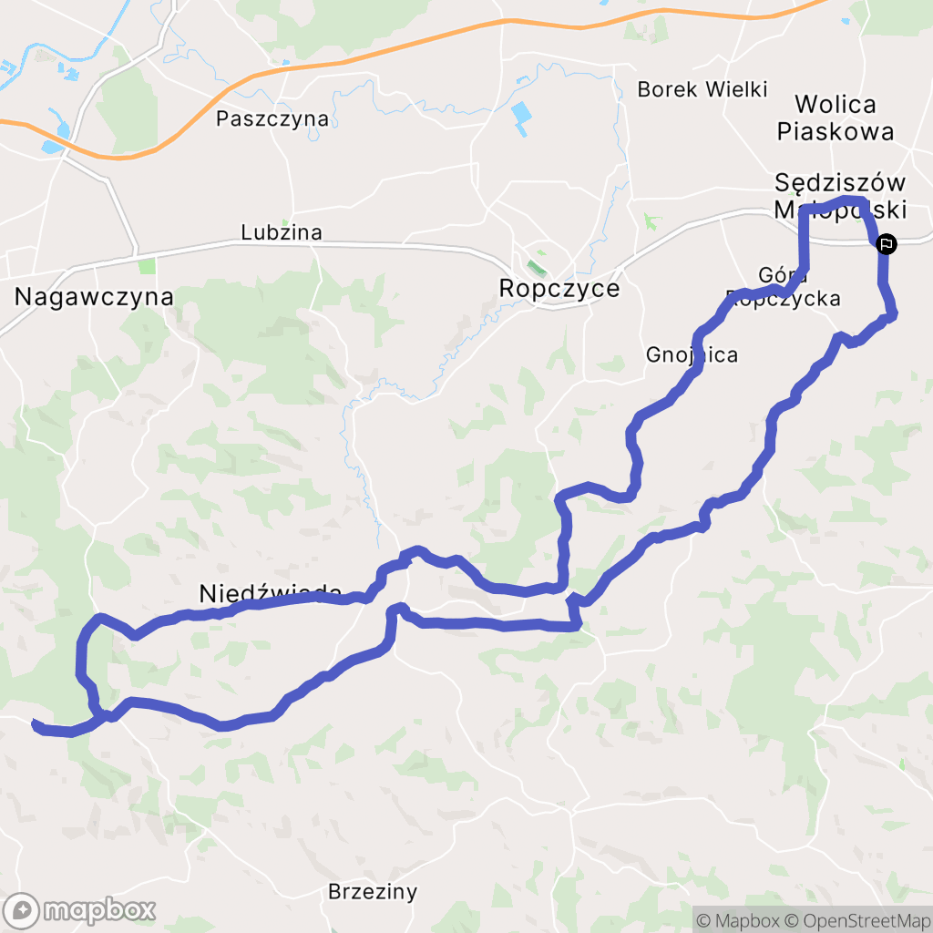 Sędziszów Małopolski: mapa trasy - Poland