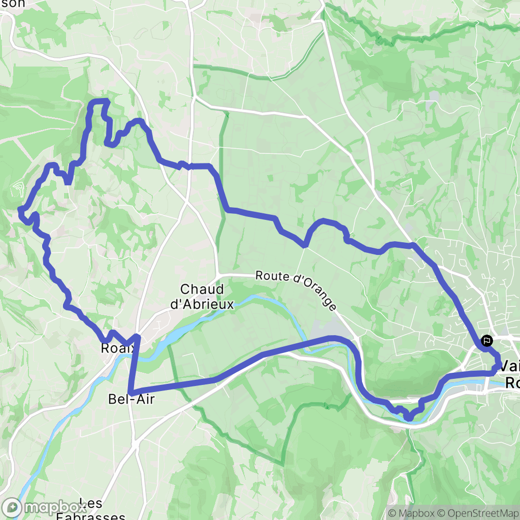Vaison-la-Romaine : carte du parcours de randonnée - France