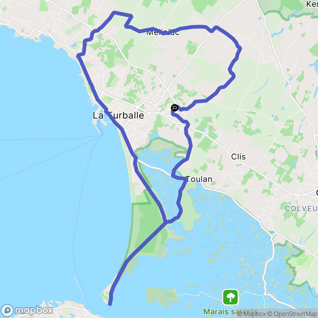 La Turballe : carte du parcours de randonnée - France