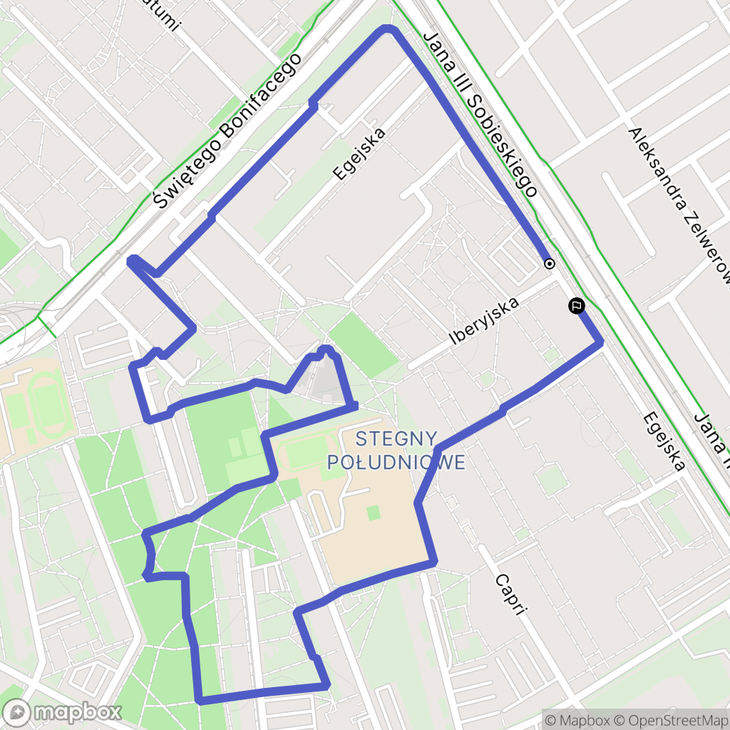 Warszawa: mapa trasy - Poland