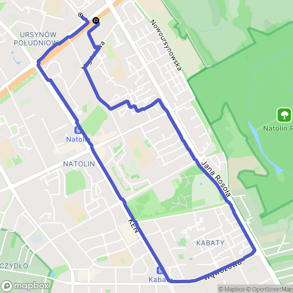 Warszawa: mapa trasy - Poland