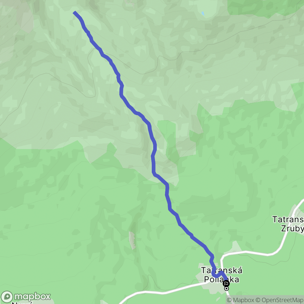 Vysoké Tatry: mapa trasy - Slovakia