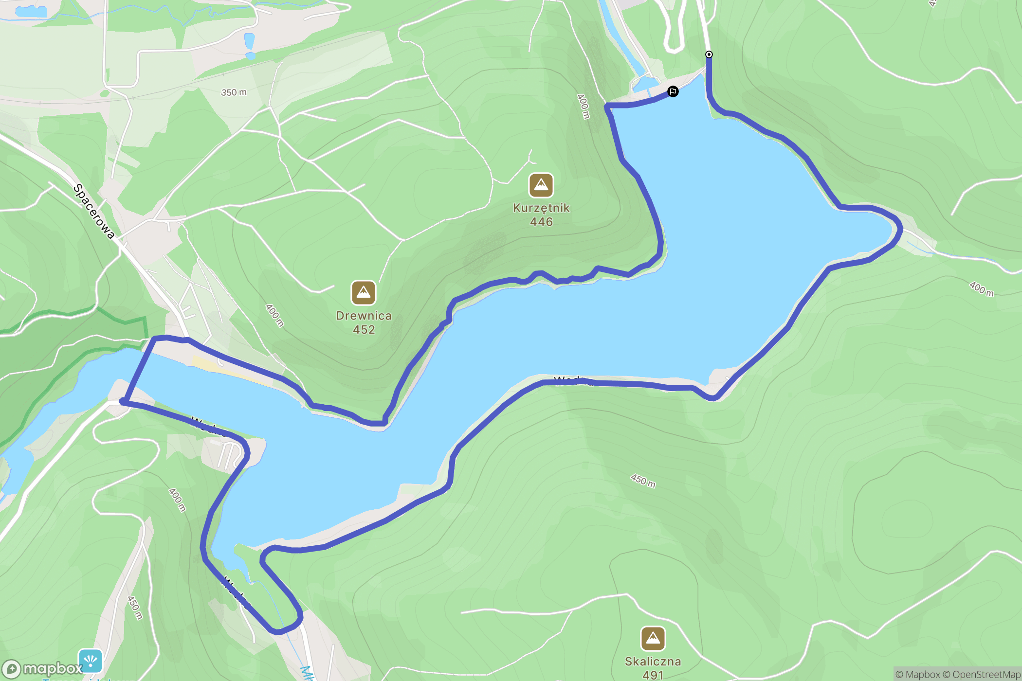 Lubachów: mapa trasy - Poland