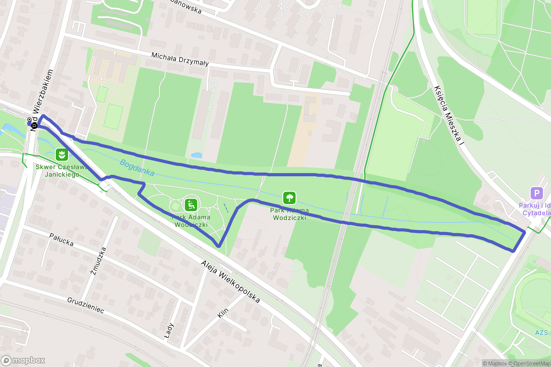 Poznań: mapa trasy - Poland