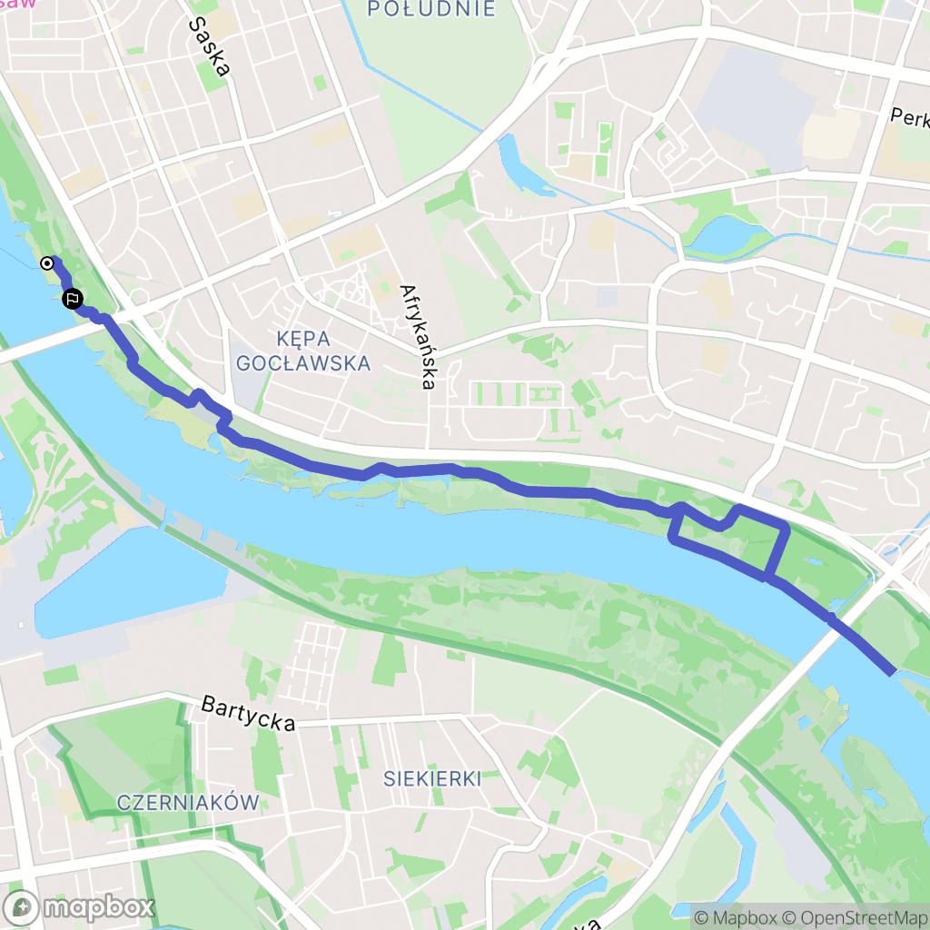 Warszawa: mapa trasy - Poland