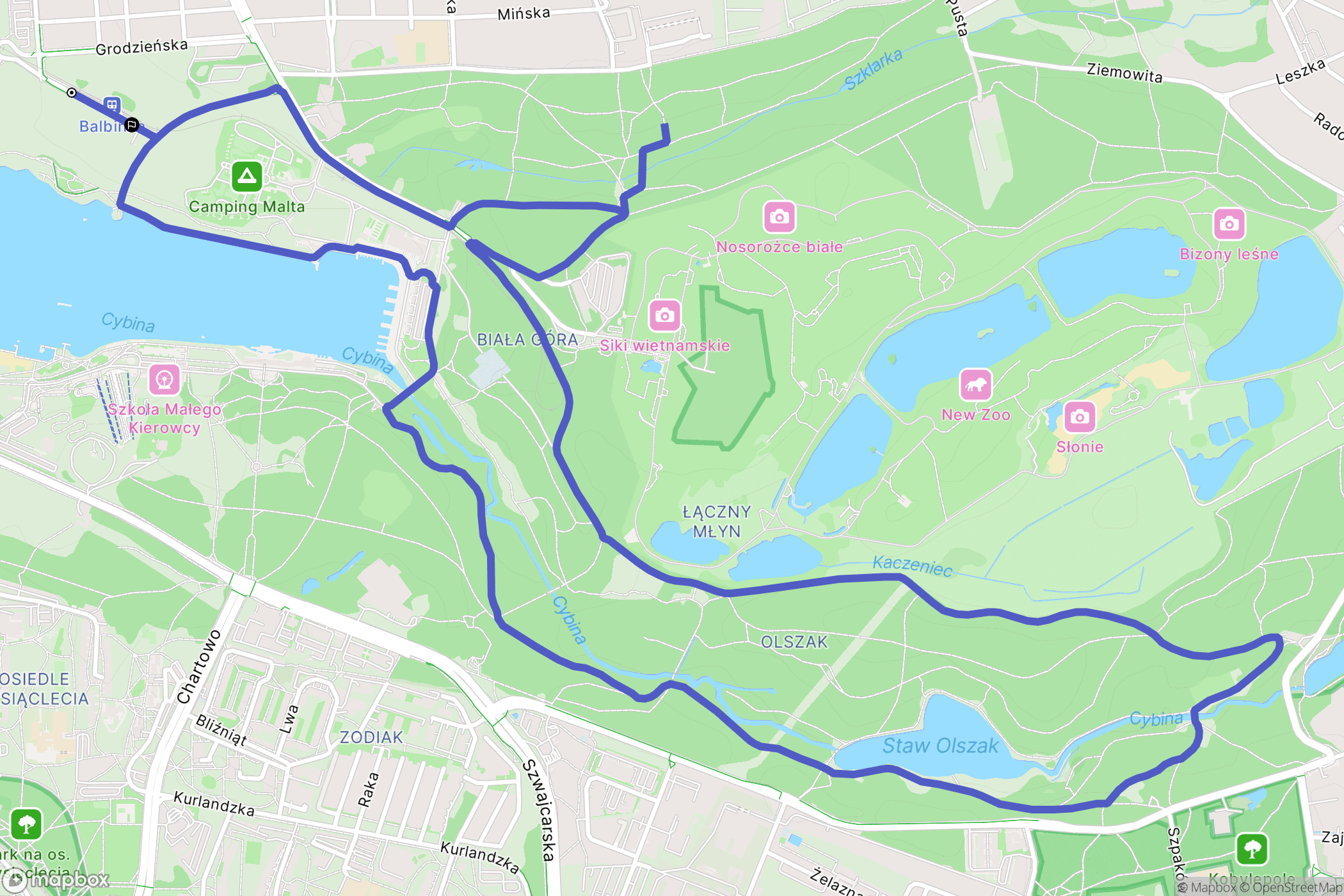 Poznań: mapa trasy - Poland