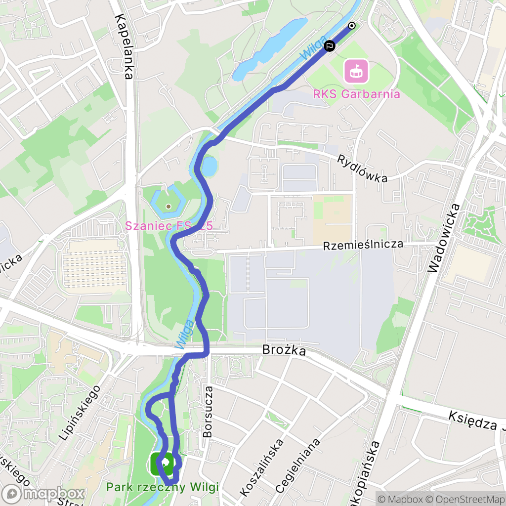 Kraków: mapa trasy - Poland