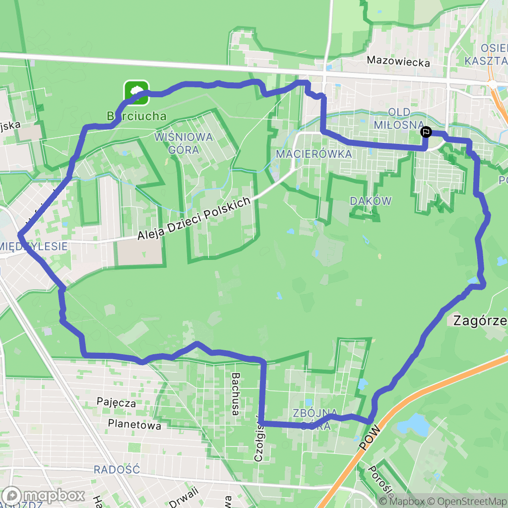Warszawa: mapa trasy - Poland