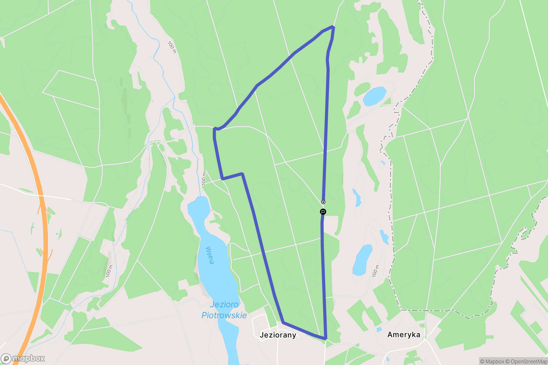Gołaźnia: mapa trasy - Poland