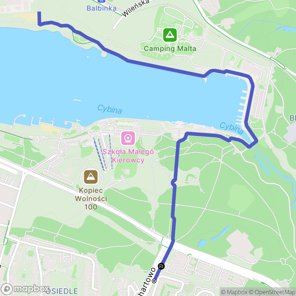 Poznań: mapa trasy - Poland